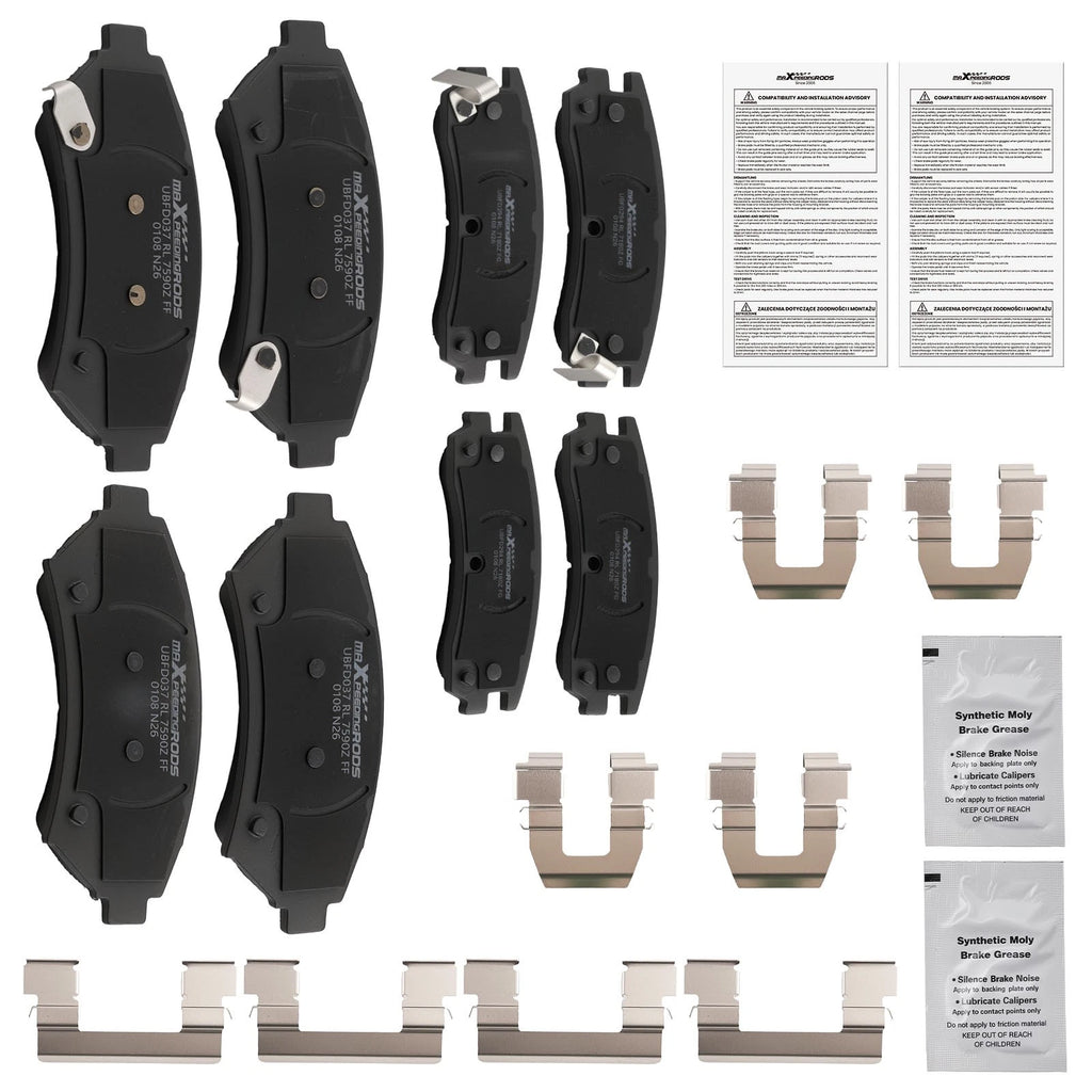 Front & Rear Ceramic Brake Pads for Oldsmobile Aurora (1997–2003), Intrigue (1998–2002)