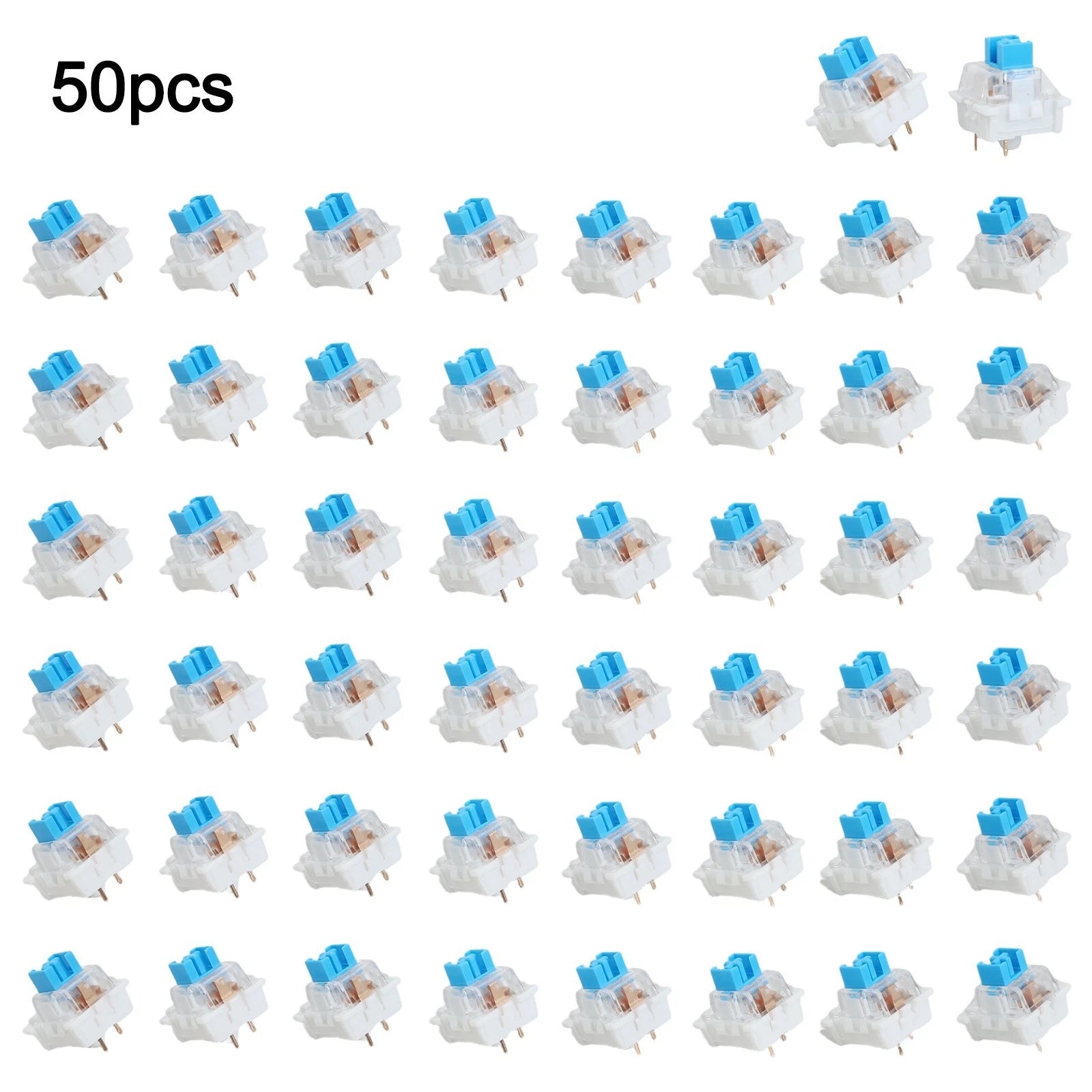 50X Mechanical Keyboard Switches 3 Pin Tactile Clicker for Custom Builds