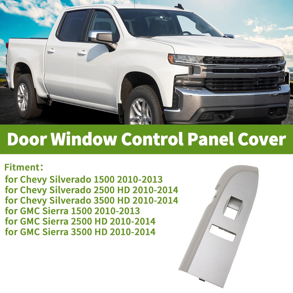 Front Right Side Window Switch Bezel Cover for Chevy Silverado 1500 (2007–2018) No. 20922525