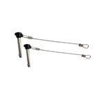 Set of 2 Snap Pins with Lanyard for Bimini Tops and Deck Hinges