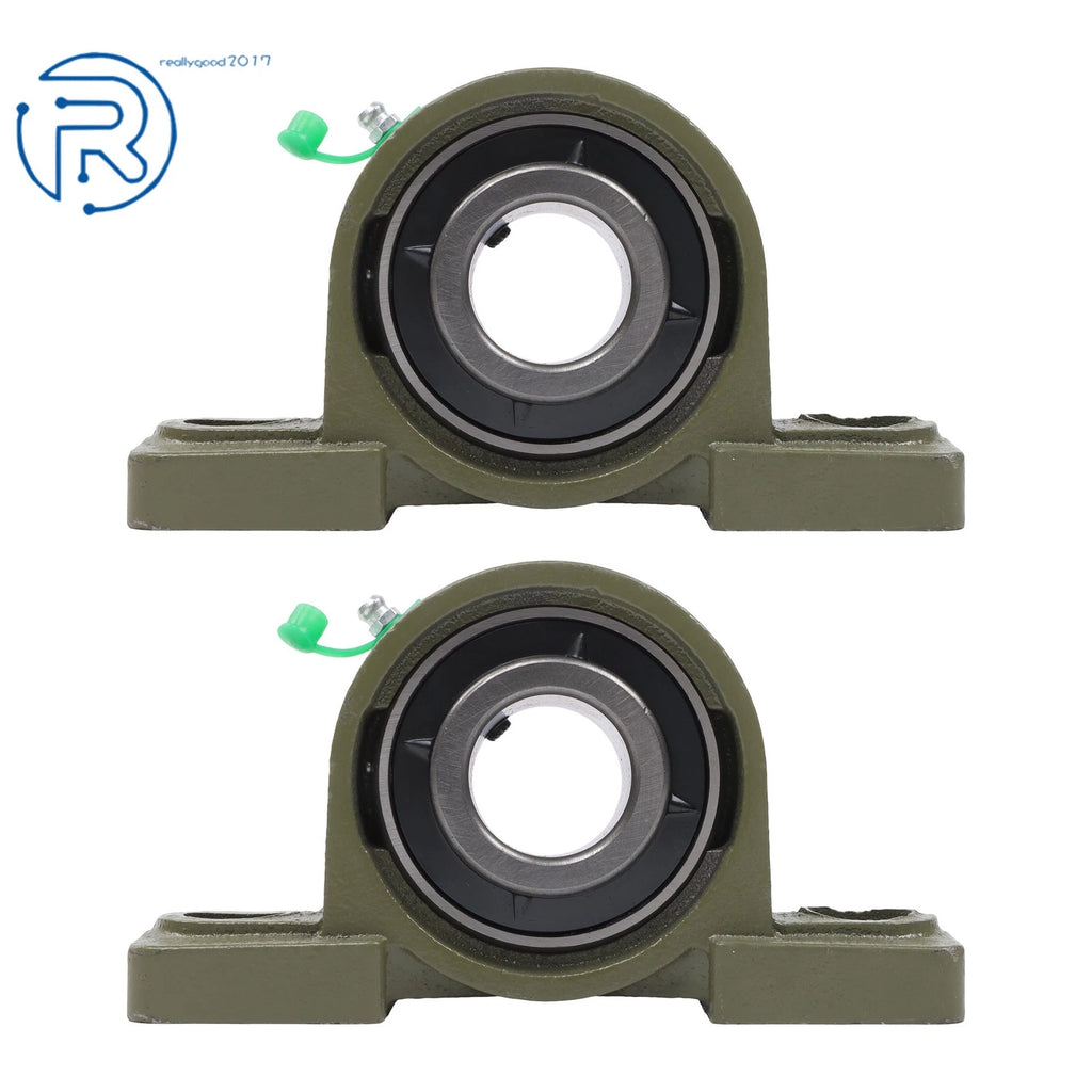 Set of 2 Pillow Block Bearings for UCP207-20 (1-1/4" Bore)
