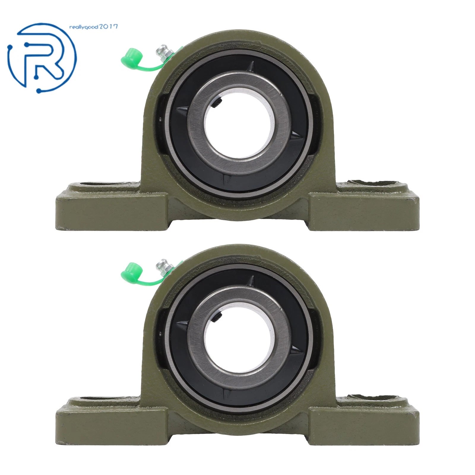 Set of 2 Pillow Block Bearings for UCP207-20 (1-1/4" Bore)