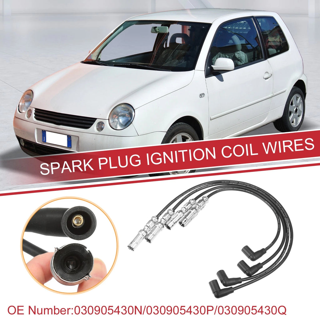 Set of 4 Spark Plug Wire Ignition Coil Cables No.030905430N for Volkswagen Lupo (1998–2005)