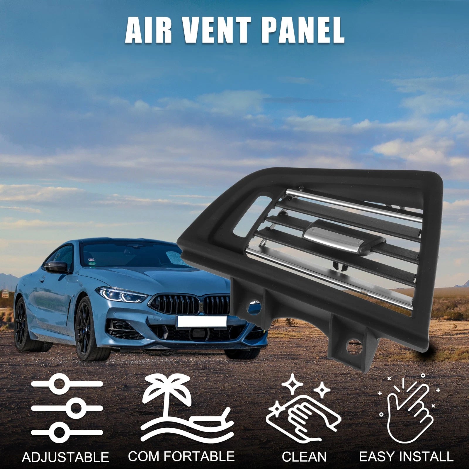 Center Dash A/C Outlet Air Vent Panel for BMW 528i (2011–2016) No. 64229166883