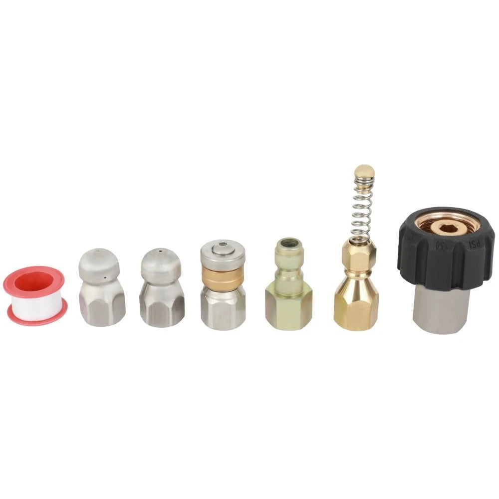 Sewer Jetter Nozzles Kit for Pressure Washer (5800PSI)