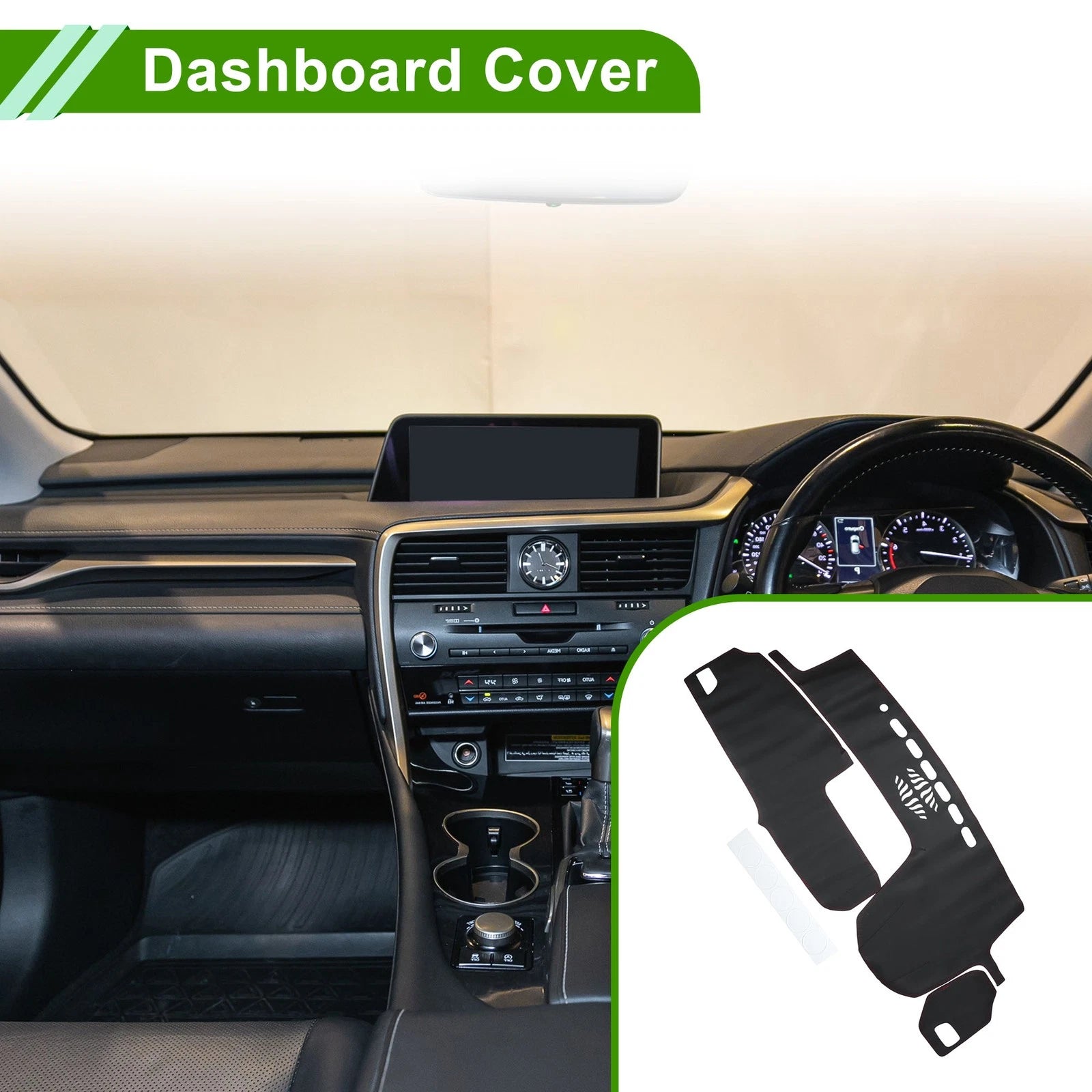 Dashboard Cover for Lexus RX350 (2016–2019) Dash Mat Carpet Black Red