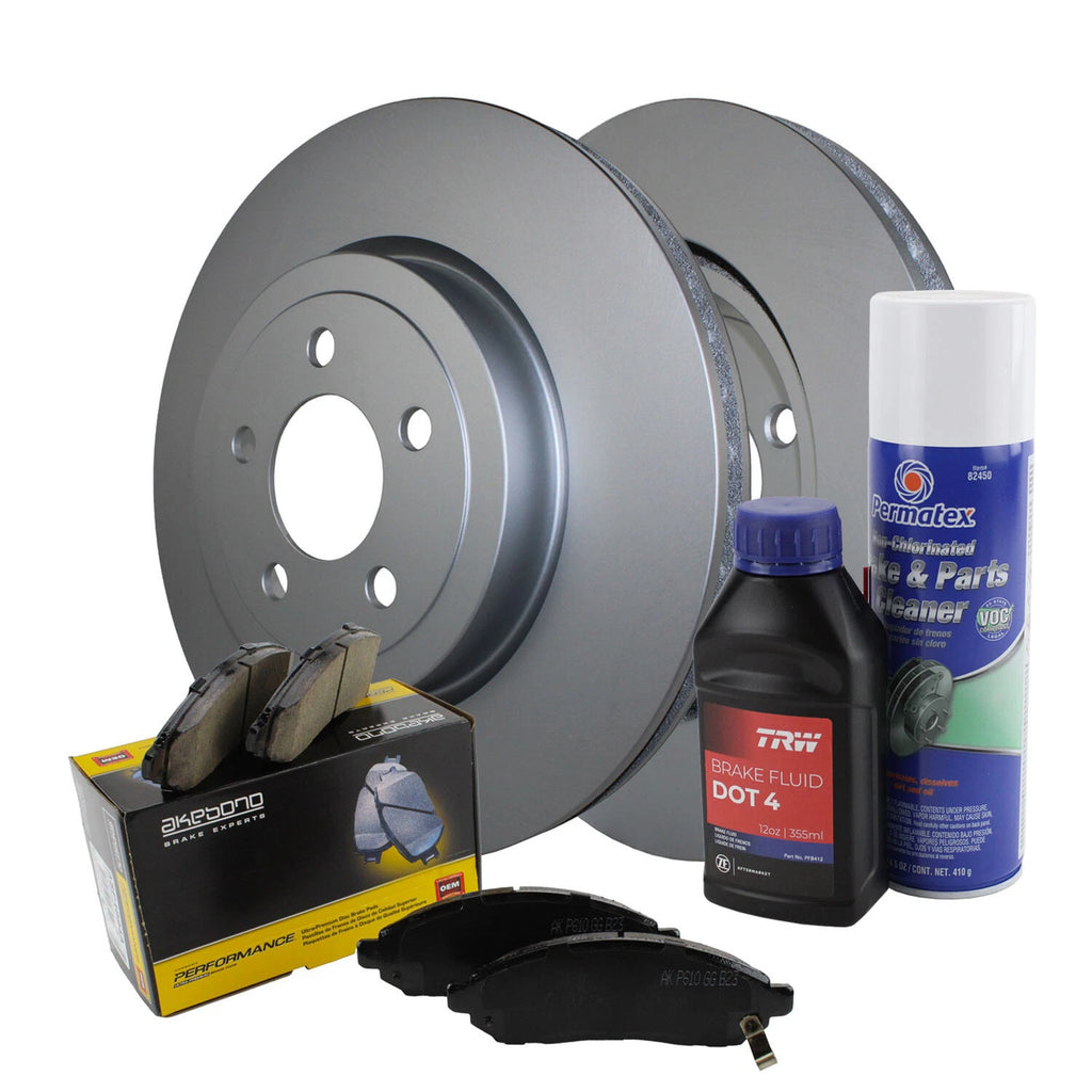 Front Brake Kit 345mm Rotors & Akebono Ceramic Pads for Chrysler Dodge