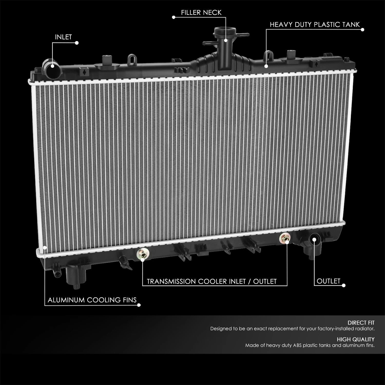 Aluminum Core Radiator for Chevy Camaro 6.2L 7.0L (2012–2015) DPI 13344