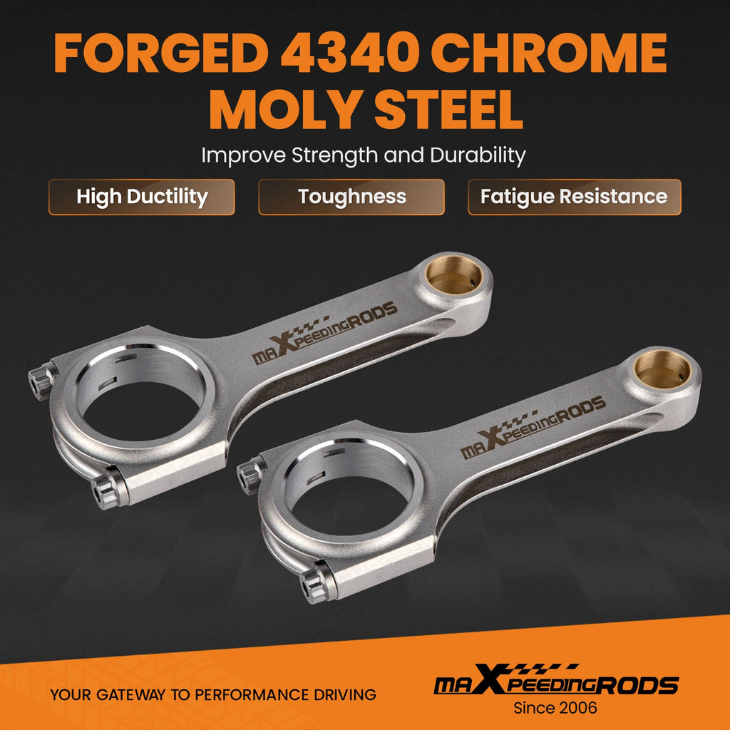 2X Forged H-Beam Connecting Rods for Fiat 500 (Old Model)