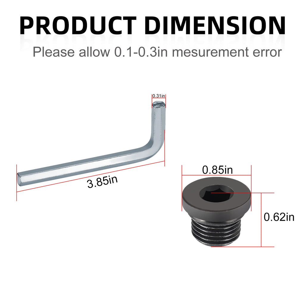 Front Differential Fill & Drain Plug Kit w/Tool for Polaris RZR 570 800 900 1000