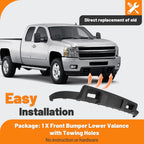 Front Valance Bumper Air Deflector for Chevy Silverado 2500HD 3500HD (2011–2014)