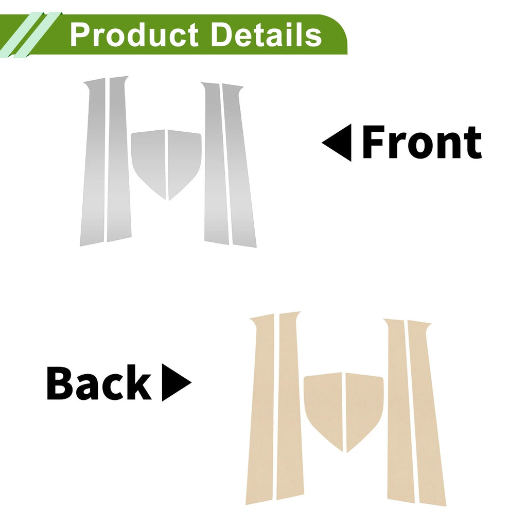Set of 6 Pillar Window Trim for Chevy Aveo (2002–2006) Silver Tone