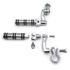 Chrome Edge Motorcycle Foot Pegs for Harley Touring Sportster Dyna
