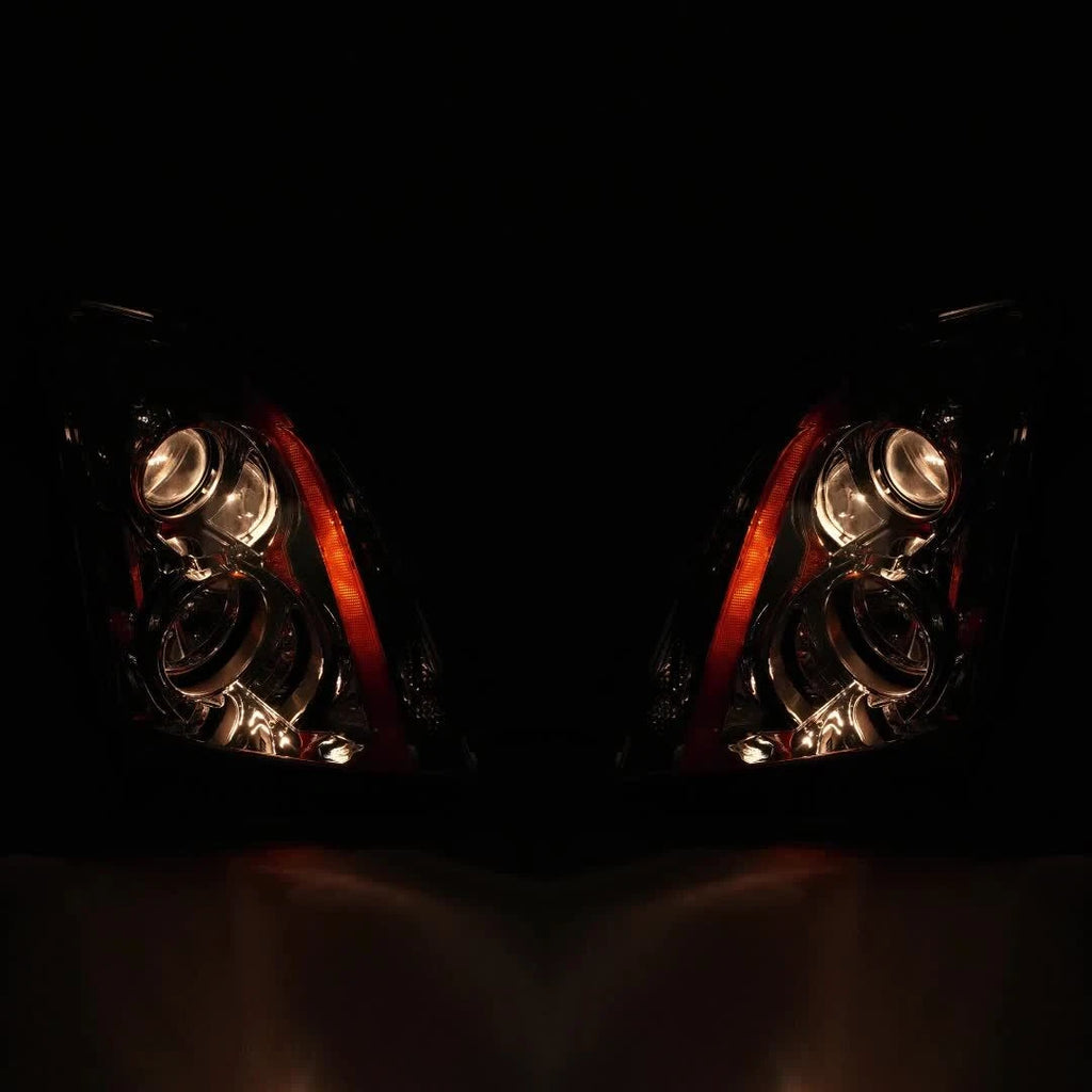 Halogen Headlight Pair for Cadillac CTS (2008–2015) - Left & Right, With Bulbs