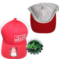 Duramax Diesel Hat for DMAX Truck (L/XL) - Red Flexfit White Mesh Back
