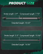 2 Hood & 2 Window Lift Supports Gas Struts for Jeep Commander (2006–2010)