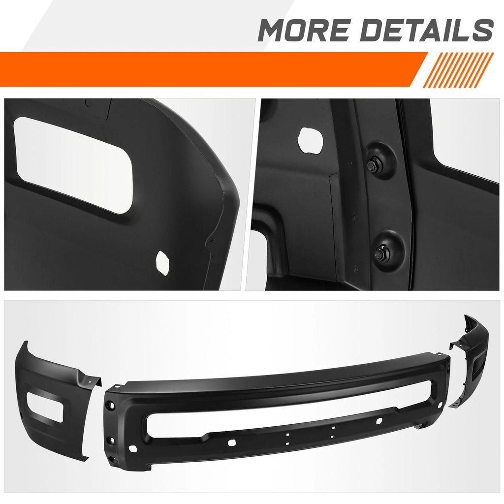 Front Bumper Face Bar for Dodge Ram 2500 3500 (2010–2018) w/Fog Light Cutouts