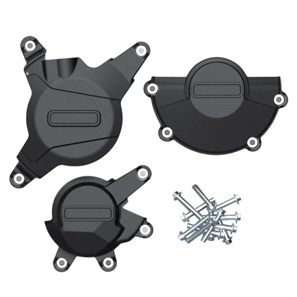 Black Motorcycle Engine Cover Protector Set for Honda CBR600RR (07-24)