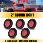2" Round 9LED Trailer Side Marker Light for Truck (5-25X)