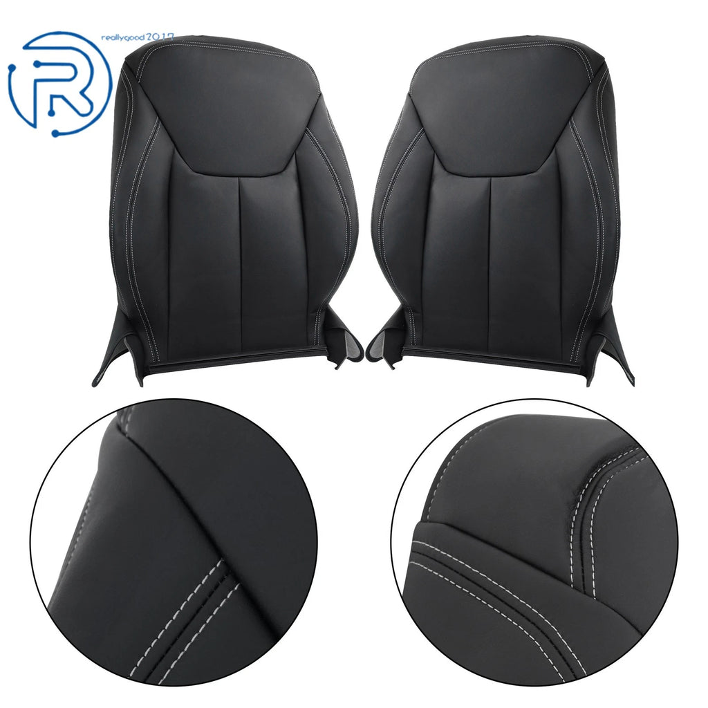 Set of 2 Leather Seat Covers for Jeep Wrangler (2013–2017) Black