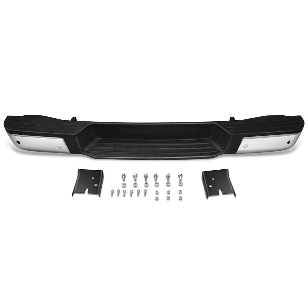 Chrome Rear Bumper for Nissan NV1500 NV2500 NV3500 (2012–2021) w/ Sensor Holes