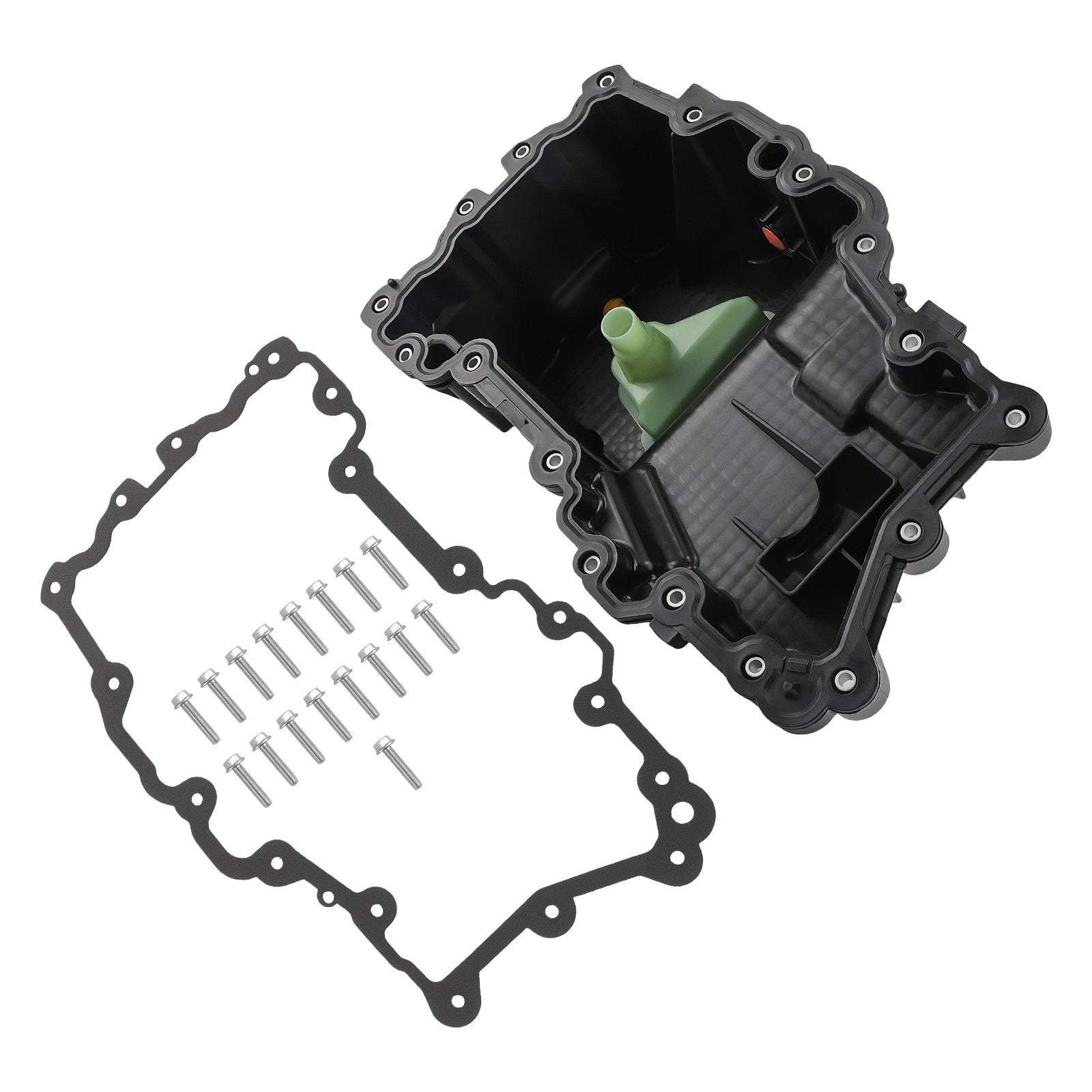 Black Engine Oil Pan w/ Gasket for Ford F150 2.7L (2015–2018) FL3Z6675B 264-336