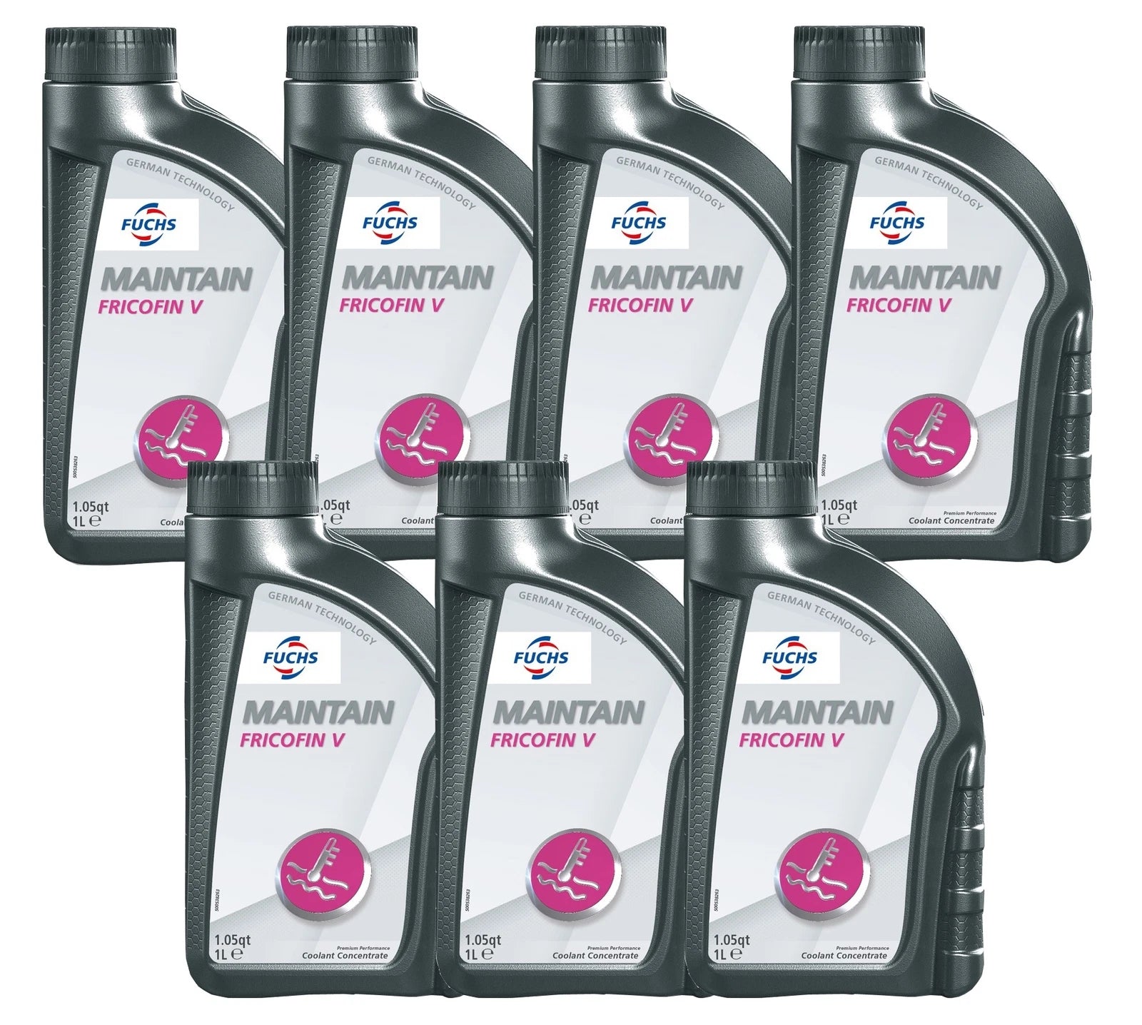 7X 1L Fuchs Fricofin V Engine Coolant for Audi Volkswagen