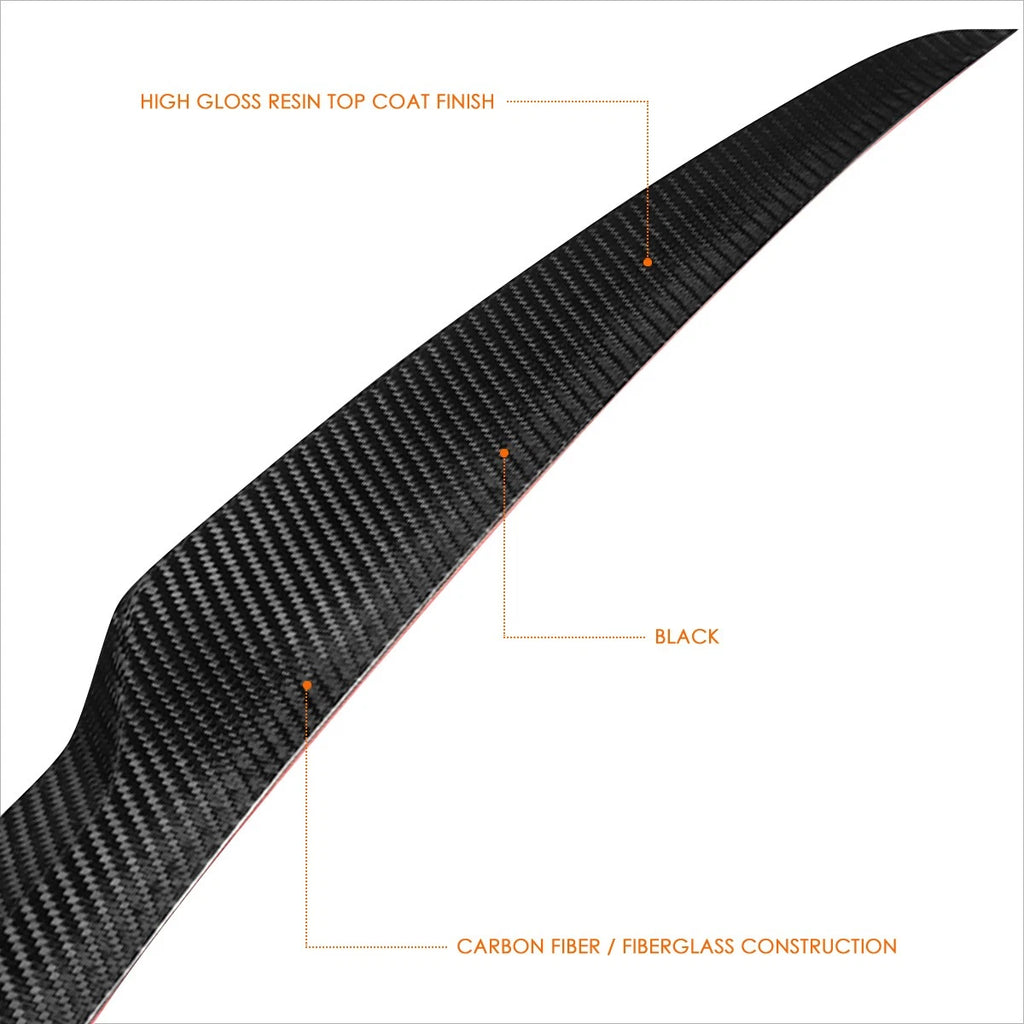 Carbon Fiber V-Style Rear Trunk Lid Spoiler for Audi A4 Quattro (2009–2012)