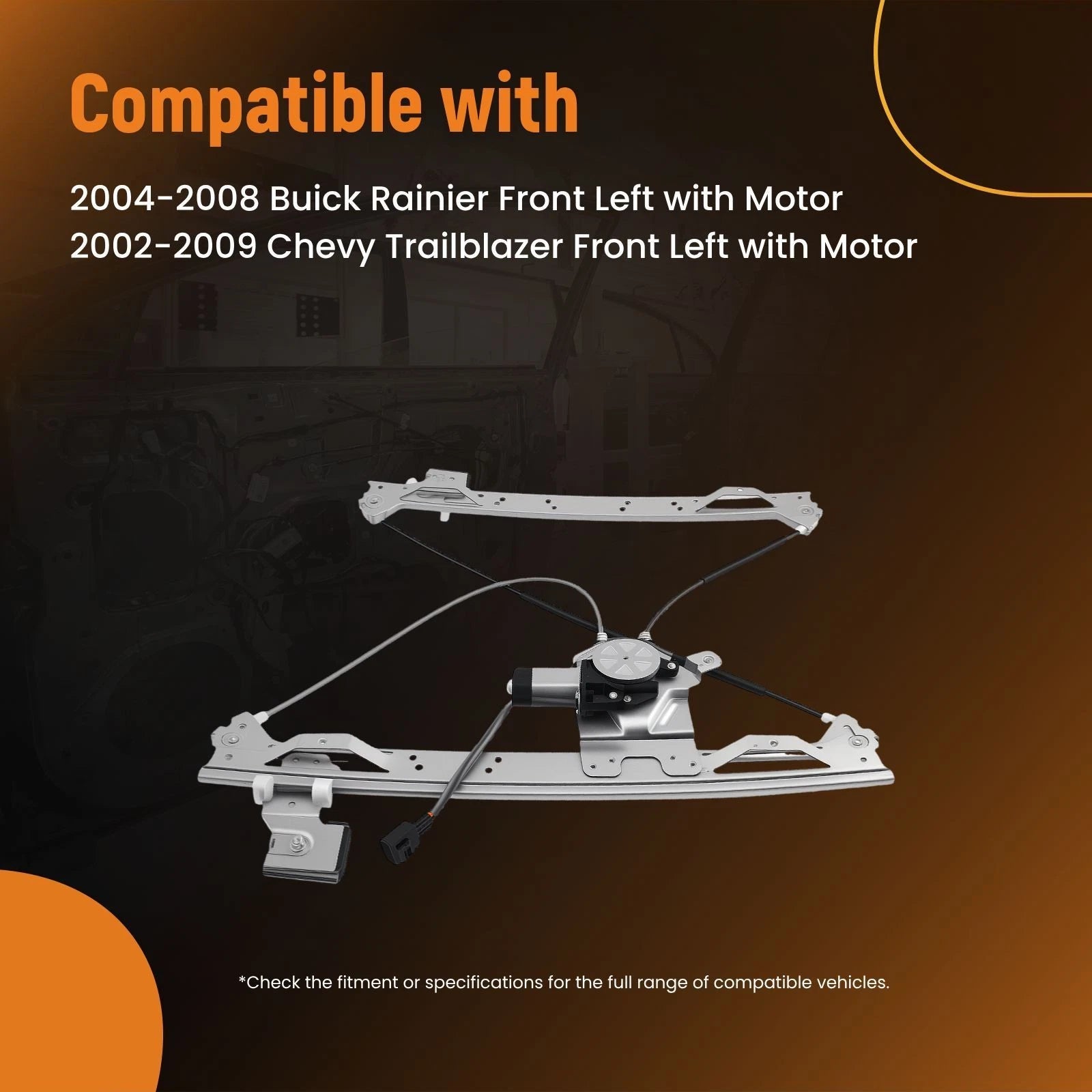 Front Left Window Regulator for Saab 9-7X (2005-2009)