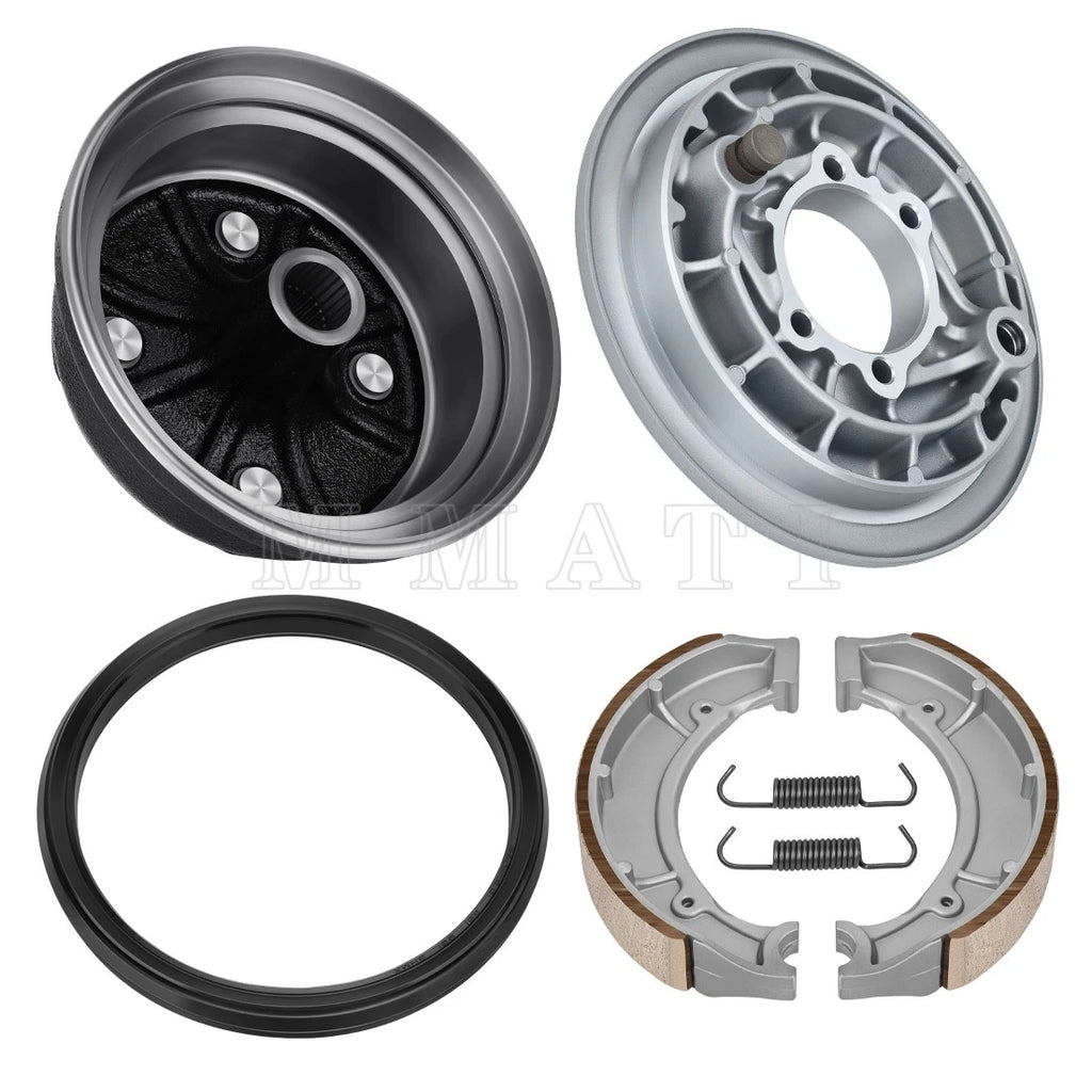 Rear Brake Drum Hub Plate Seal Shoes Assy for Yamaha YFM400FW Kodiak 400 (1993–1999)