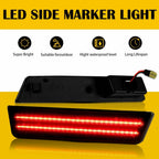 2X Red LED Rear Bumper Side Marker Lights for Dodge Charger (2011–2014)