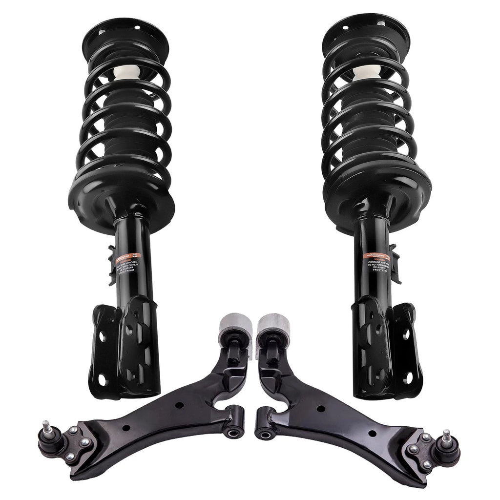 4x Front Shock Struts w/Control Arms for Chevy Equinox Terrain (2010–2017)