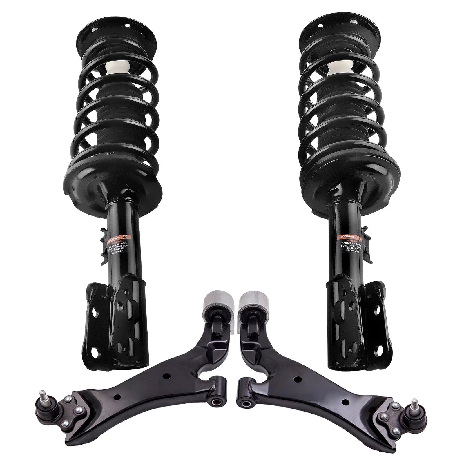 4x Front Shock Struts w/Control Arms for Chevy Equinox Terrain (2010–2017)