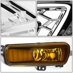 Chrome Bezel LED DRL Turn Signal Fog Light Lamps for Ford Focus (2015–2018)