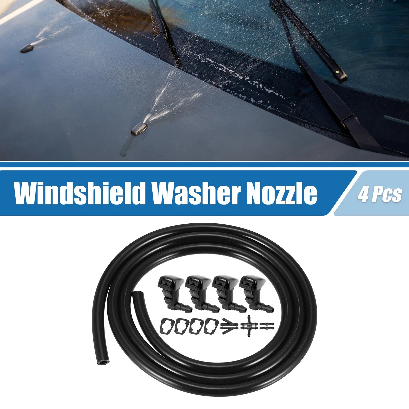 Set of 4 Windshield Washer Nozzles No.68260029AA for Chrysler 300 (2011–2018)