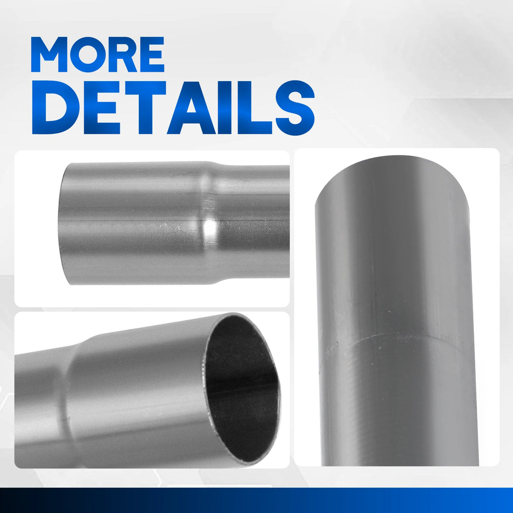 8-Piece 3" Mild Steel Exhaust Pipe Bend Kit for Universal Applications