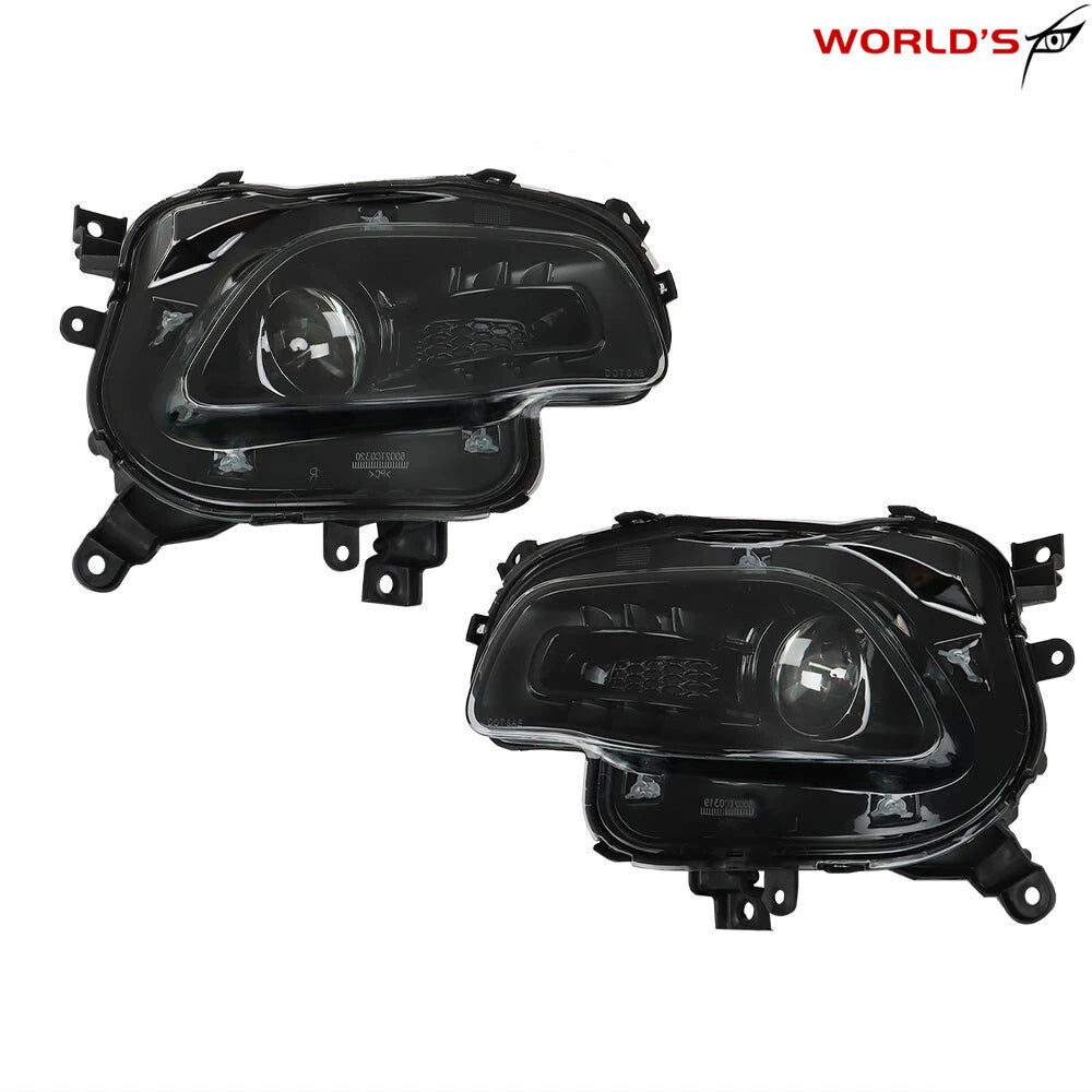 Halogen Projector Black Headlights for Jeep Cherokee (2014–2018)