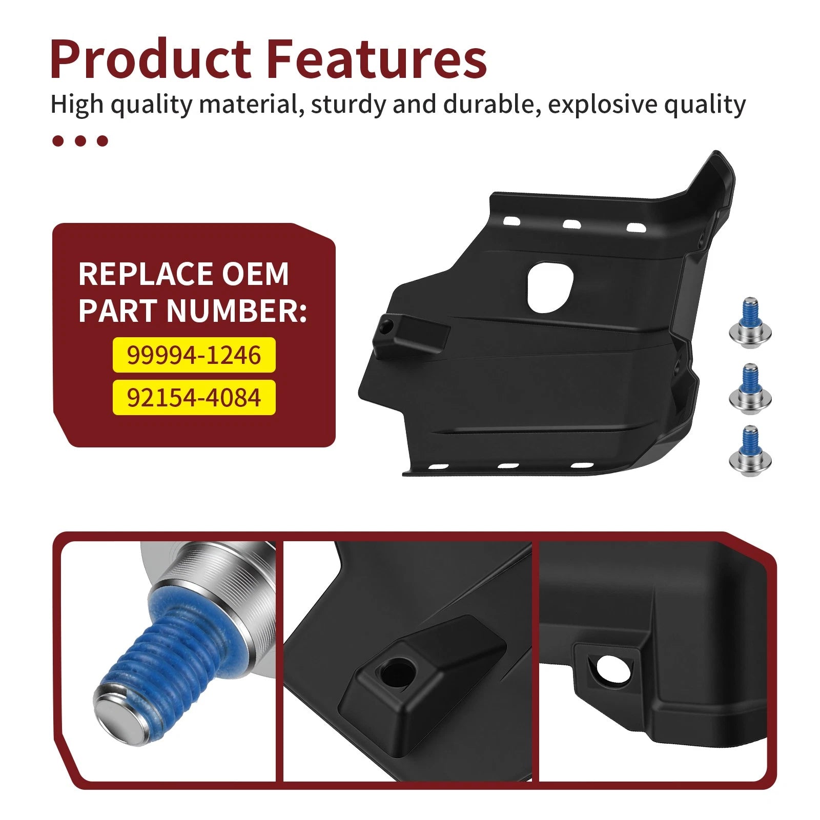 Skid Plate with Hardware for Kawasaki KLX230 KLX230R KLX230SM (2020–2024) 99994-1246