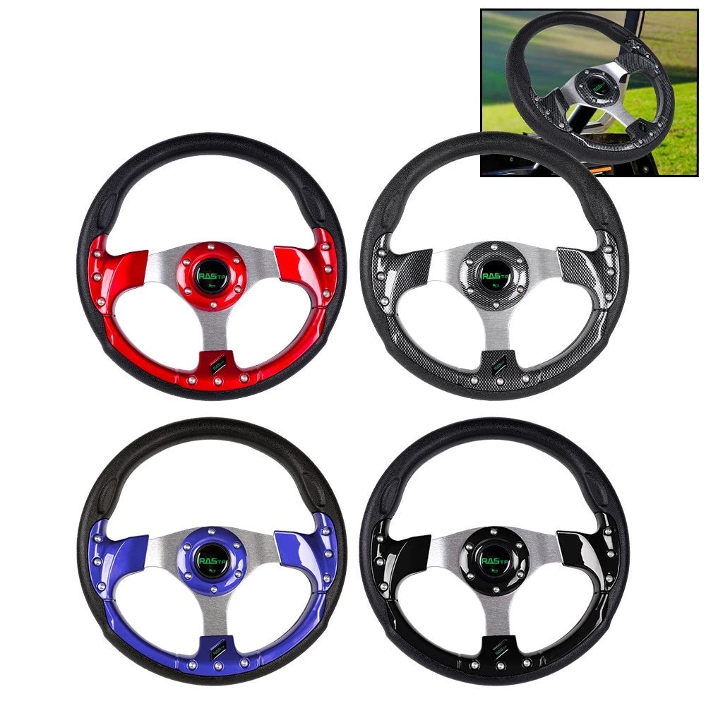 12.5 Inch Steering Wheel for Yamaha EZGO RXV & TXT Club Car Black
