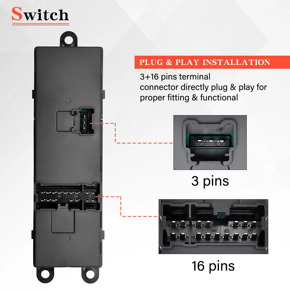 Driver Side Main Door Window Switch for Subaru Outback (2013–2016)