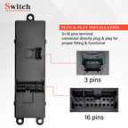 Driver Side Main Door Window Switch for Subaru Outback (2013–2016)