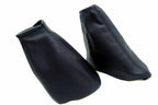 Set of 2 Manual & E Brake Boots for Ford Focus (2000–2007) Black Synthetic Leather
