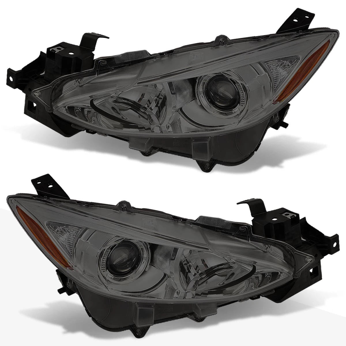 Projector Headlight for Mazda 3 (2014–2016) Smoked Lens Amber Corner