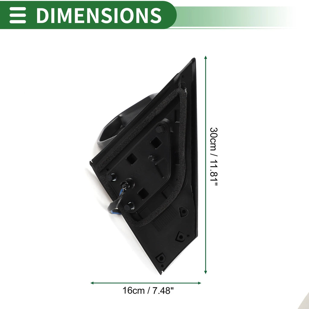 Left Side Door Mirror for Nissan Sentra (2016–2019) Manual Folding Black