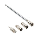 Telescopic Aerial Antenna 75 Ohm with TV/3.5mm Adapter for Bose Wave