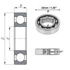 Deep Groove Ball Bearing 15x32x8mm for Scooter Skateboard (P0)
