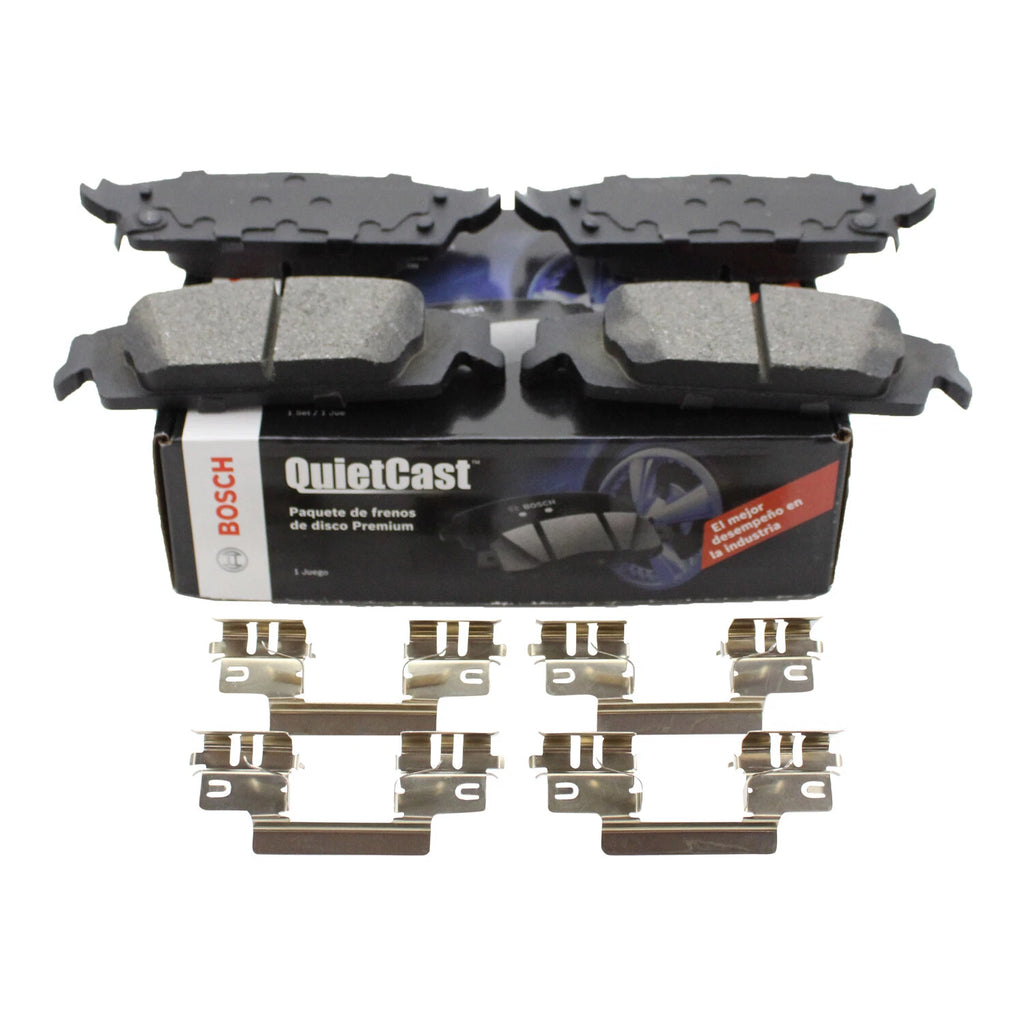 Set of 4 Bosch QuietCast Rear Ceramic Brake Pads for Escalade Suburban Tahoe Yukon XL (2007–2014)