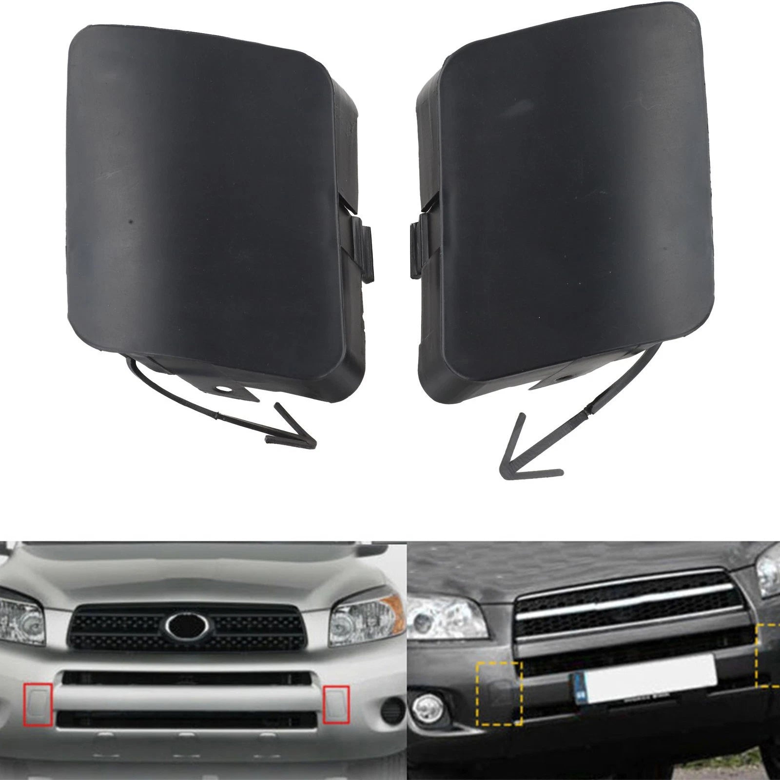 Set of 2 Front Tow Hook Caps for Toyota RAV4 ACA33 (2006–2012)