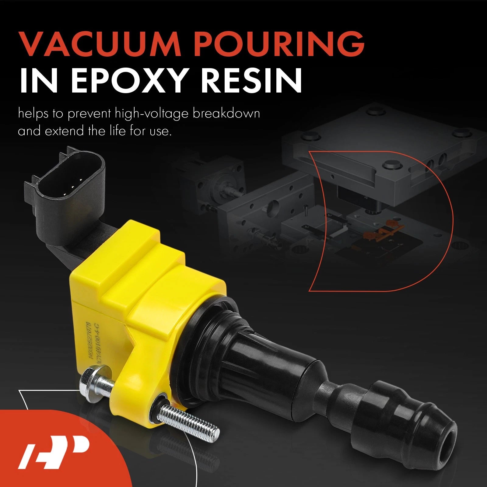 Set of 4 Yellow Ignition Coils for Chevrolet Equinox Malibu GMC Terrain