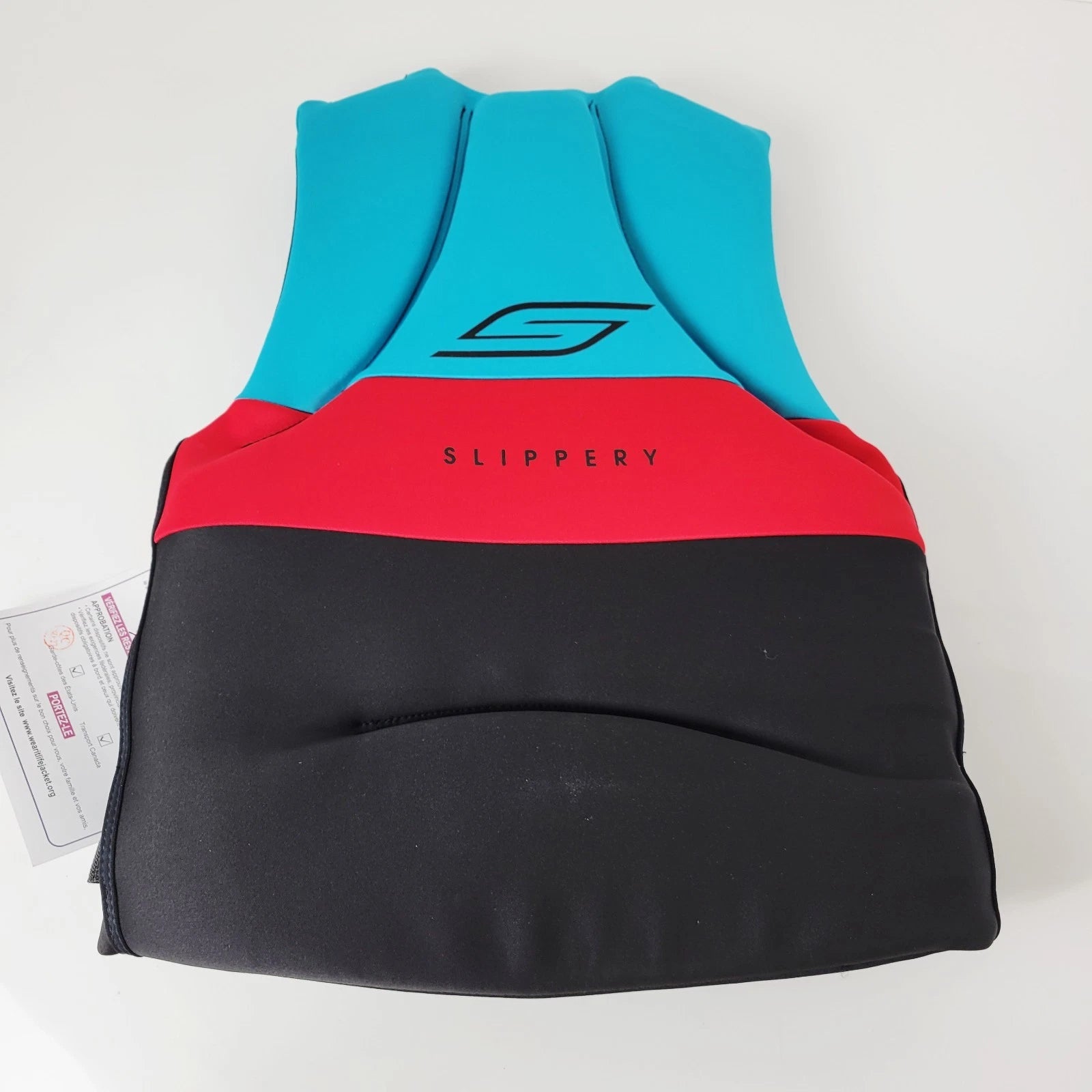 Life Vest for Slippery 21 Surge Neo (Adult Small) - Black/Red/Aqua 3240-0905